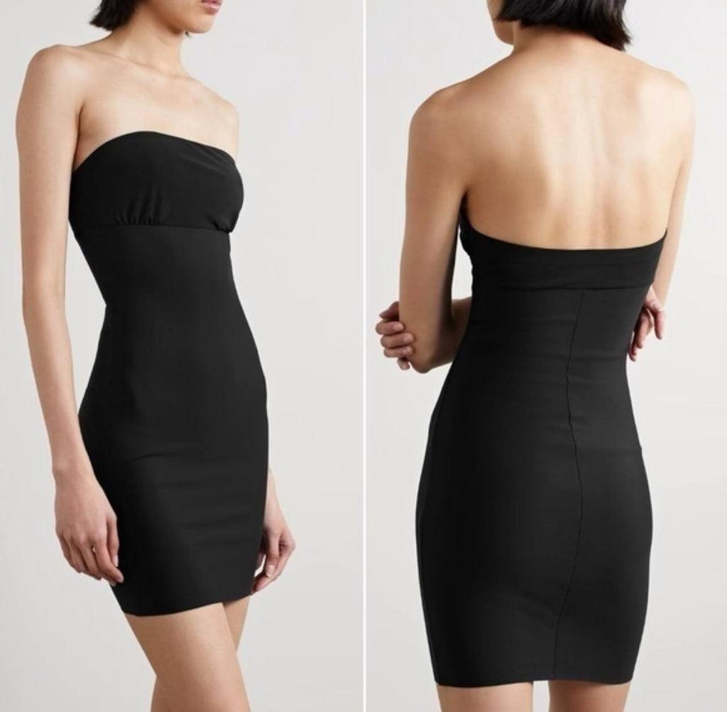 Commando Strapless Slip with Two-Faced Tech, Black, Size L, Mid-Thigh NWT