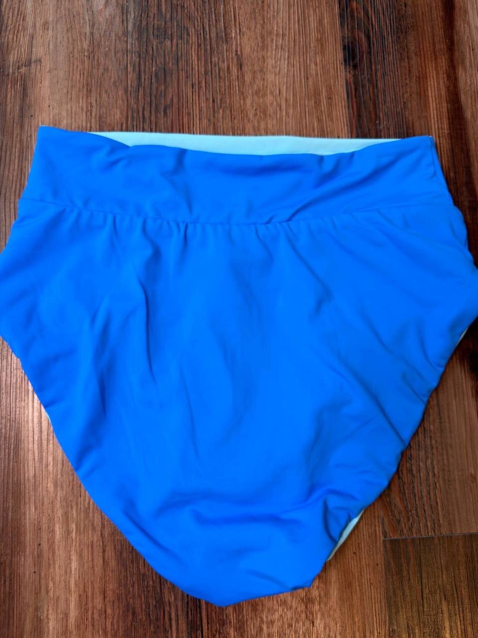 Becca Color Code High Waist Reversible Bikini Bottoms Blue L NWT $68