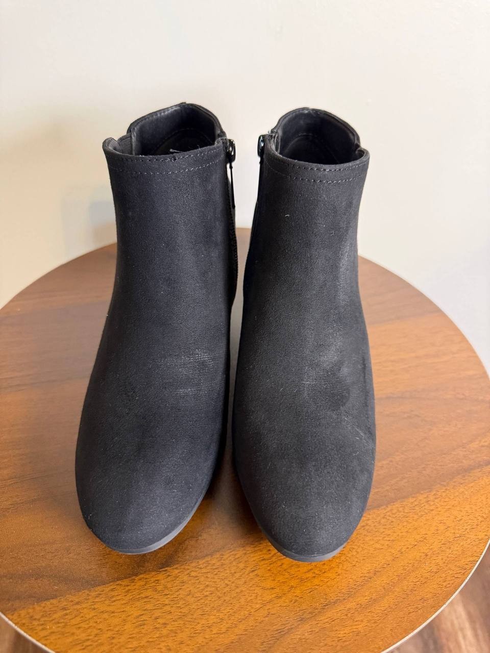 Style & Co Poppyy Wedge Heel Booties – Black – Size 6.5M – Microfiber–New in Box