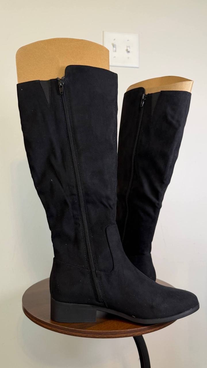 Style & Co Women’s Charmanee Tall Boots Black 9 Man‑Made Block Heel MSRP $79.90