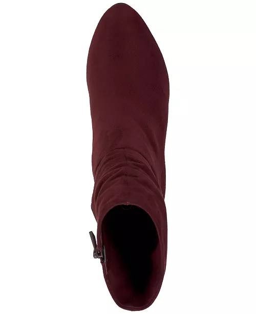 Jessica Simpson Mixtesa Booties 6M Dark Cherry Slouch Block Heel NIB msrp$109