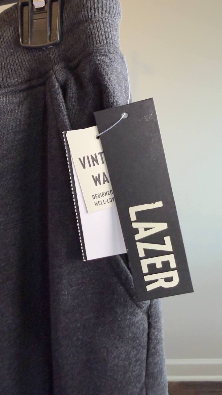 Lazer Burnout Fleece Cargo Jogger Pants Black M NWT $39.50