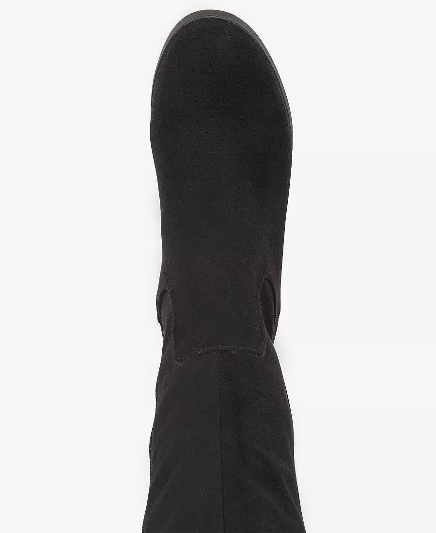 Style & Co Charmanee Tall Boots 8.5 Black Microfiber Fabric Zip NIB msrp$79.90