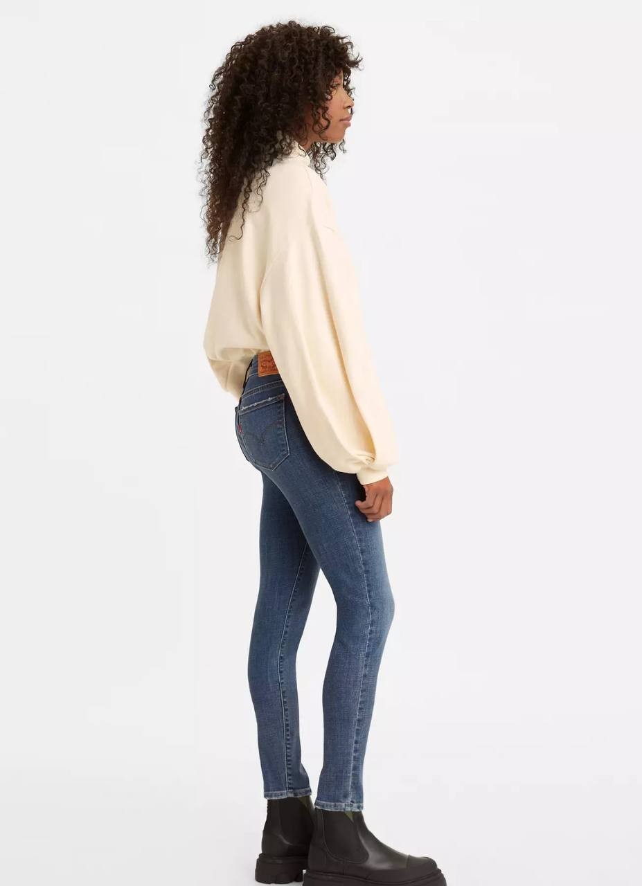 Levi's 711 Mid-Rise Skinny Jeans Dark Wash Size 25 Women Stretch Denim