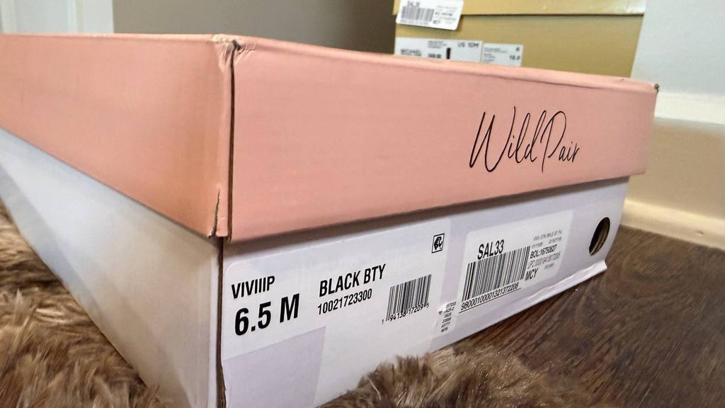 Wild Pair Knee High Boots 6.5M Black Beauty Man‑Made Block Heel NIB msrp$119