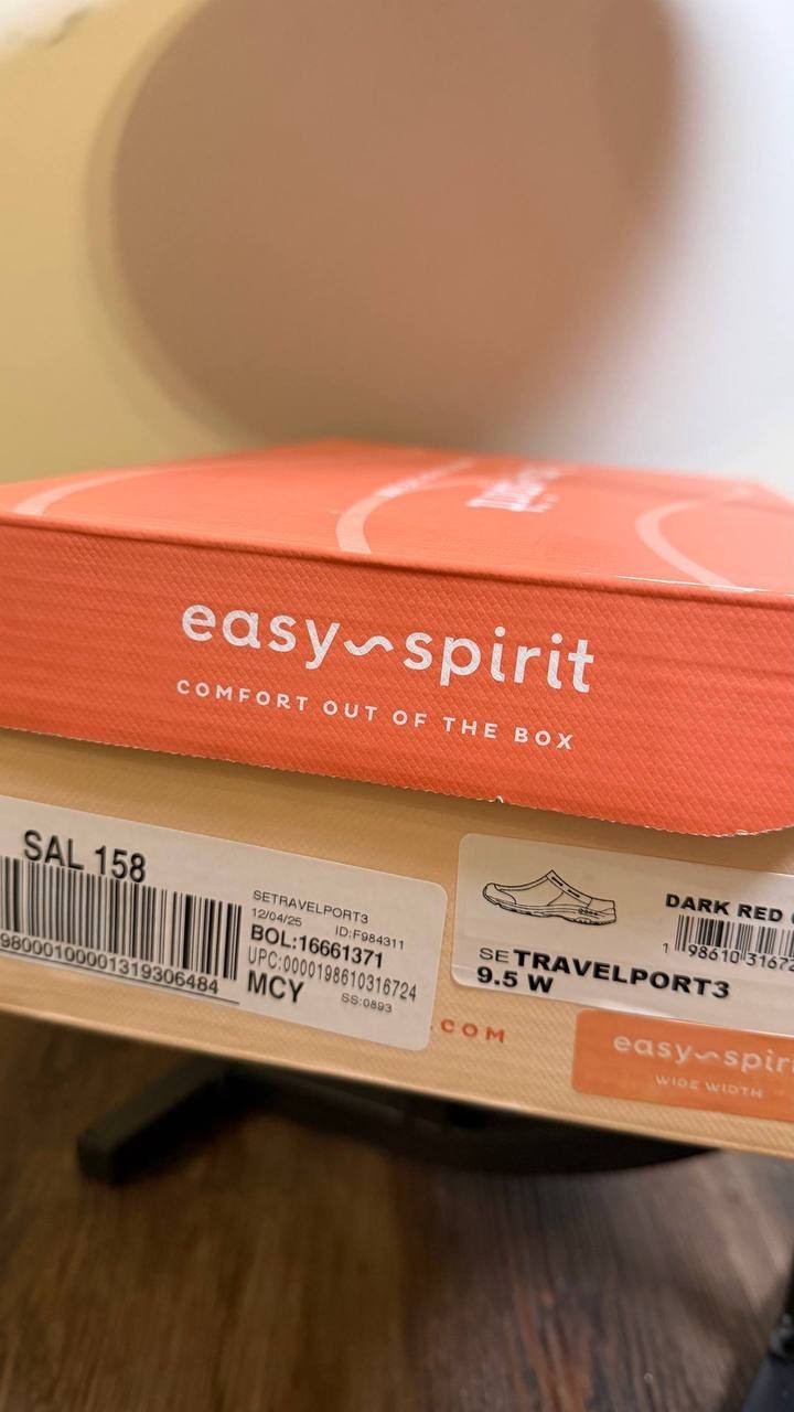 Easy Spirit Travelport Clogs 9.5W Dark Red Slip‑On Comfort NIB MSRP$75