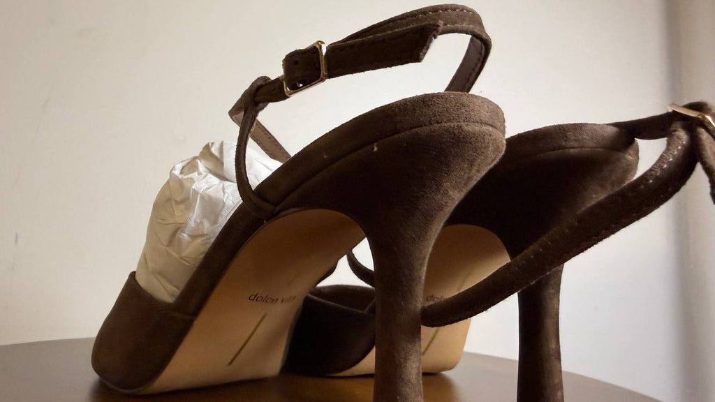 Dolce Vita Kamra Heels Dark Brown Suede Slingback Pumps 9M NWB MSRP $150