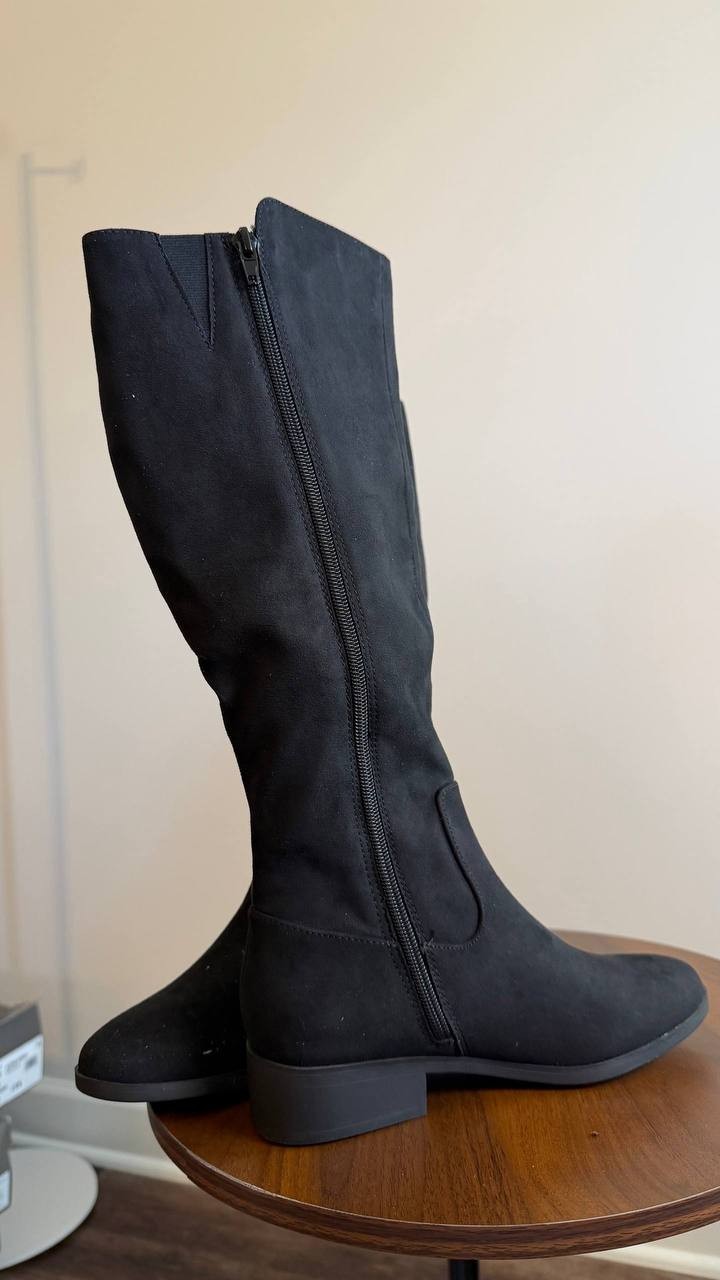 Style & Co Charmanee Tall Boots Black 5M Microfiber Man‑Made $79.90 NWB