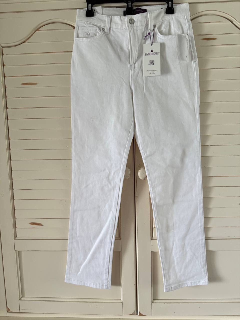 NYDJ Ami Skinny Jeans Optic White Size 12 NWT Lift Tuck Technology Mid Rise
