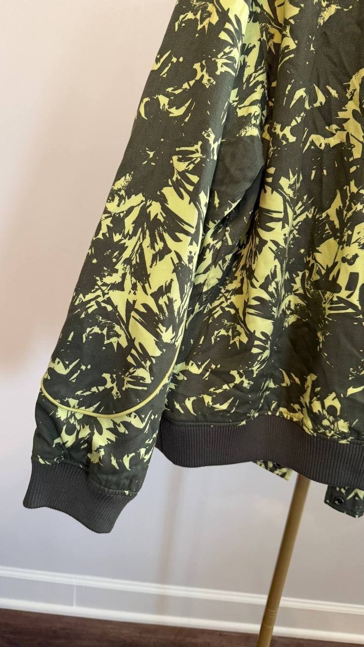 Mode of One Men’s Abstracted Floral Printed Bomber Jacket Regular Fit L $139.50