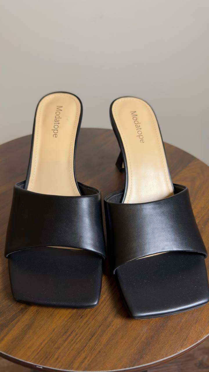 Modatope Slide Dress Sandals Black 8.5 New $45.00
