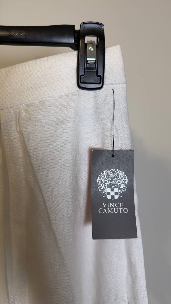 Vince Camuto Women’s Pull‑On A‑Line Skirt Ultra White 6 NWT $119