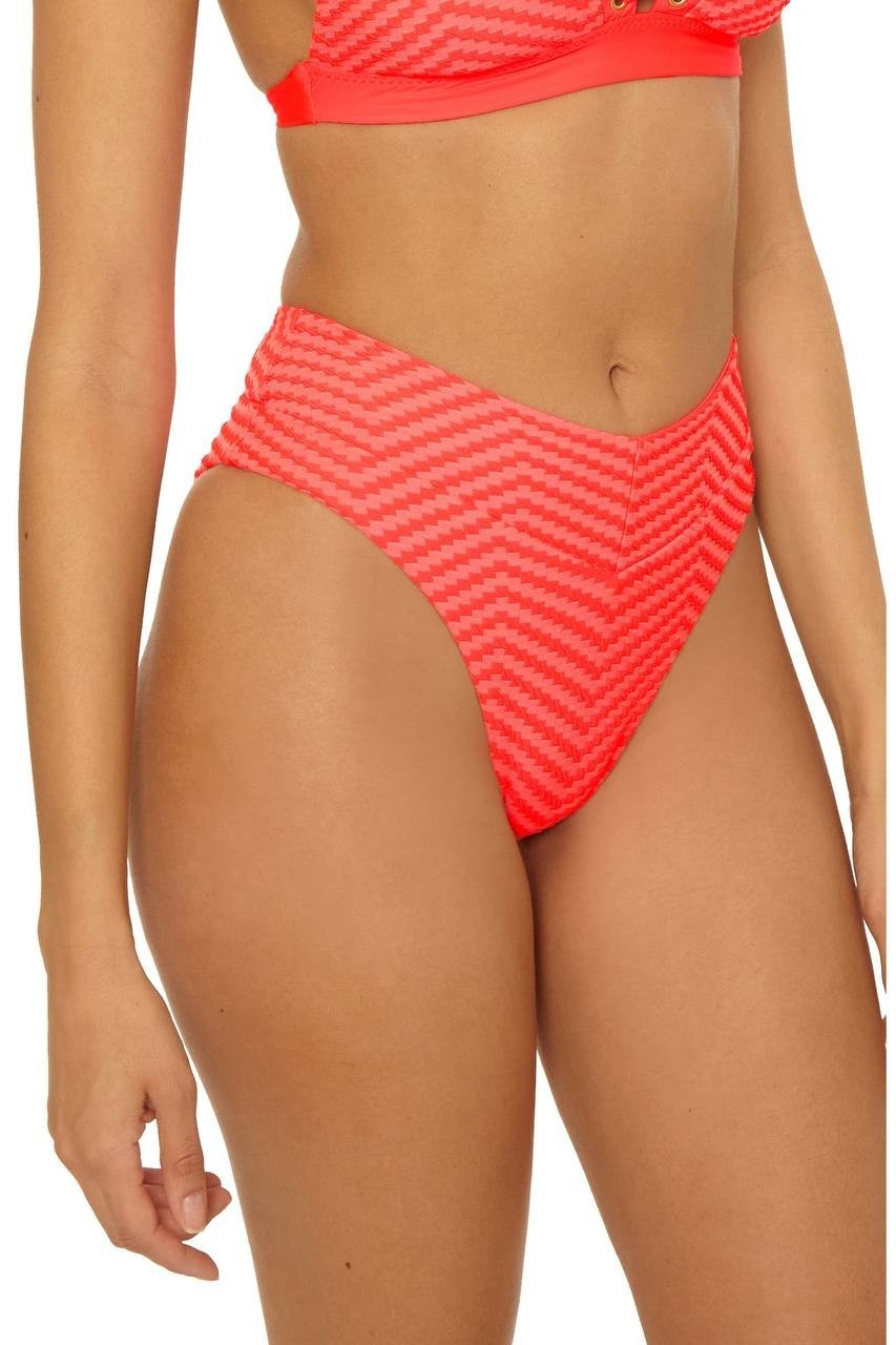 Becca Connect High Waist Bikini Bottoms Red M NWT $68