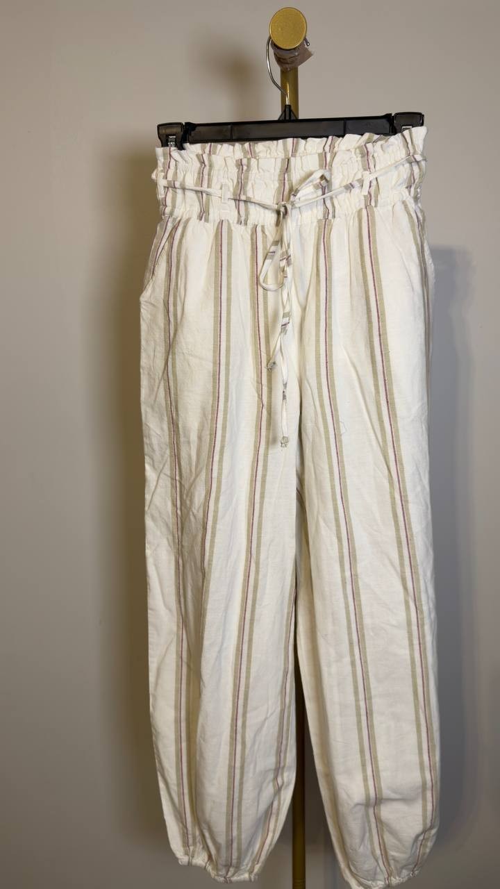 And Now This Women’s Pull‑On Drawstring Pants White PP NWOT $54.50