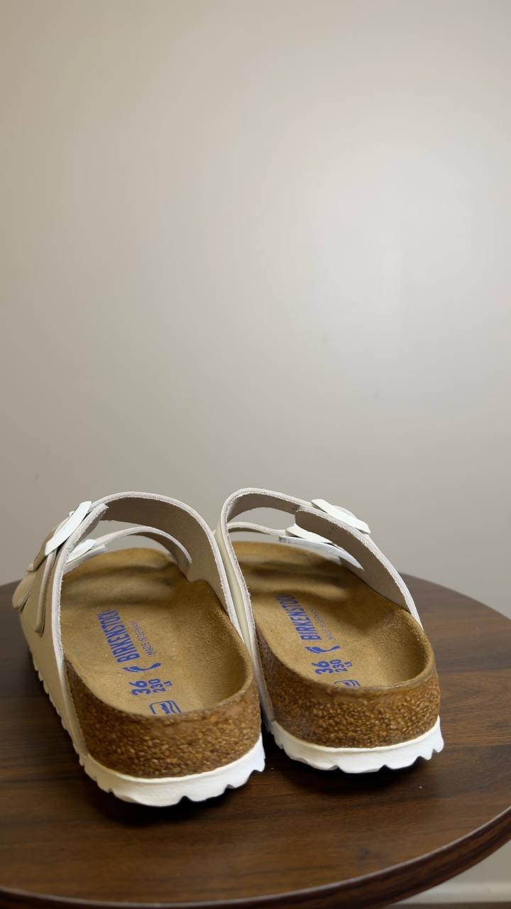 Birkenstock Sandals White 5 Narrow Fit New $179.00