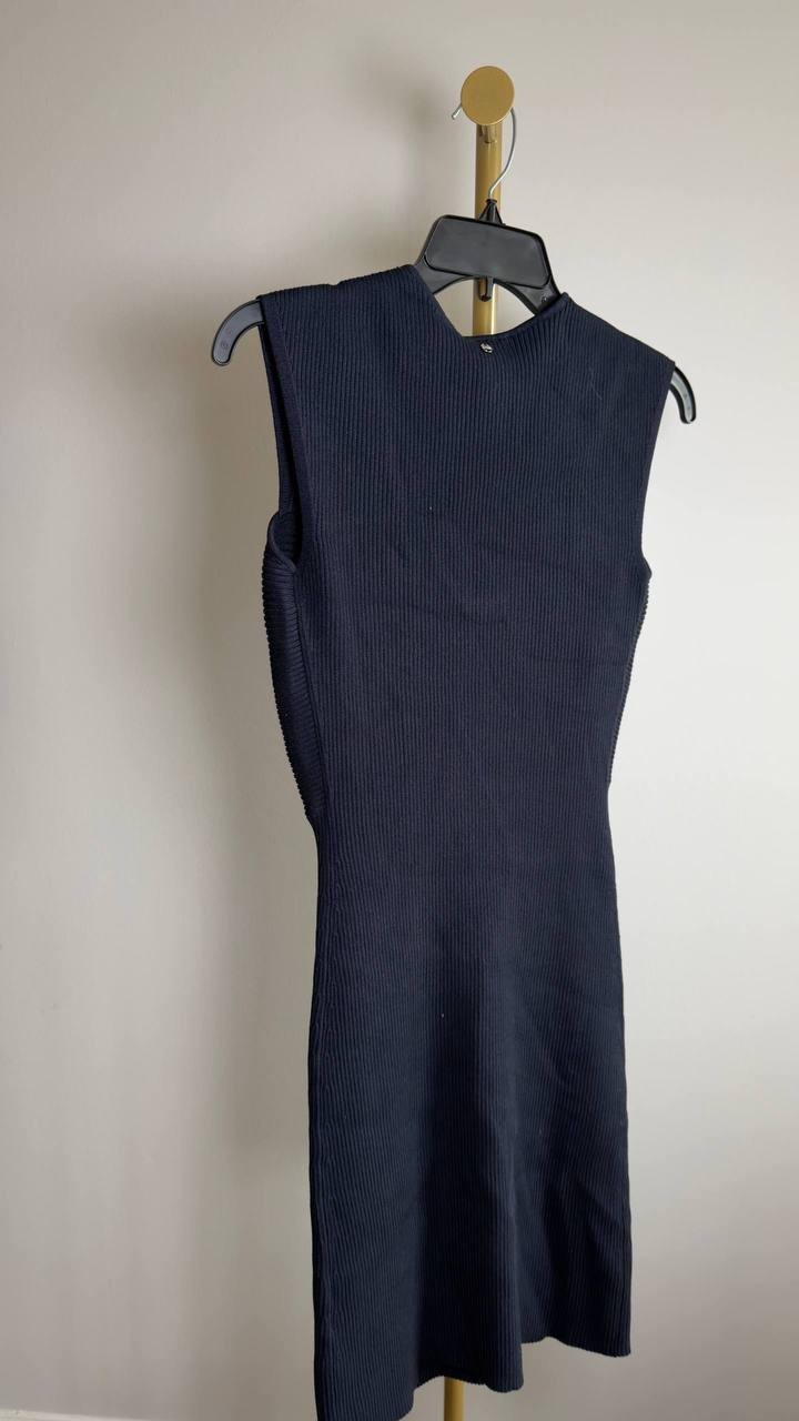 BOSS Forberts Rib Body‑Con Dress Navy M NWT $198