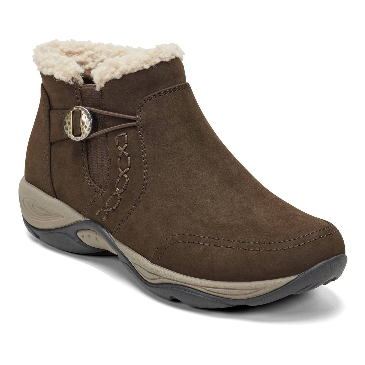 Easy Spirit Erique Cold Weather Booties Dark Brown 7.5M NWB Water‑Repellent $99