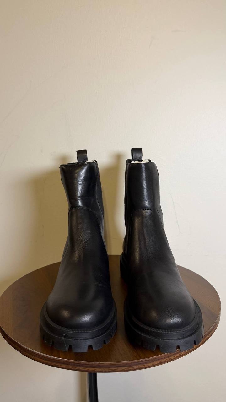 Arezzo Black Leather Boots 9B NIB MSRP $139