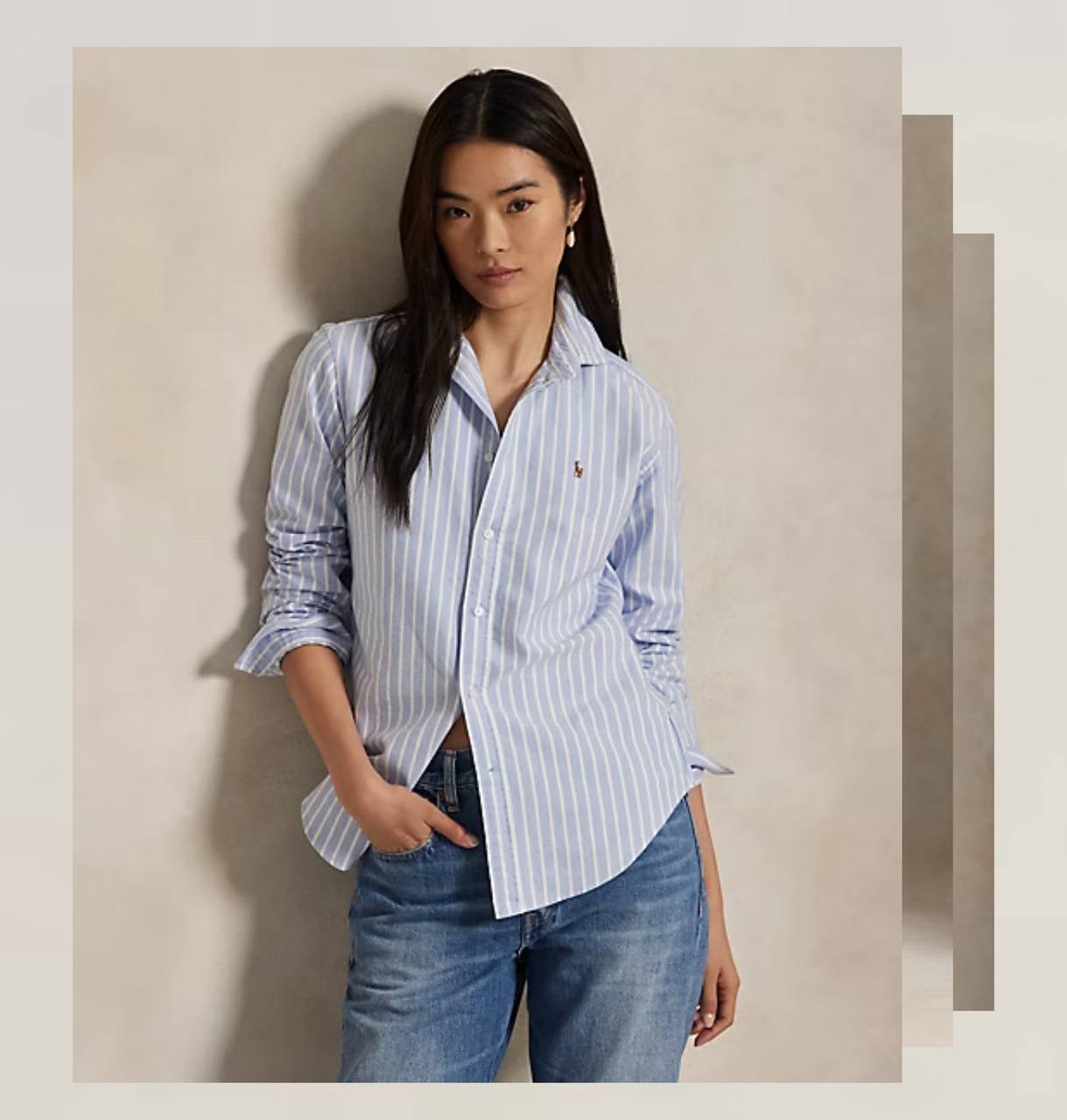 Polo Ralph Lauren Shirt 18 Slim Fit Striped Oxford Cotton Button-Down NWT