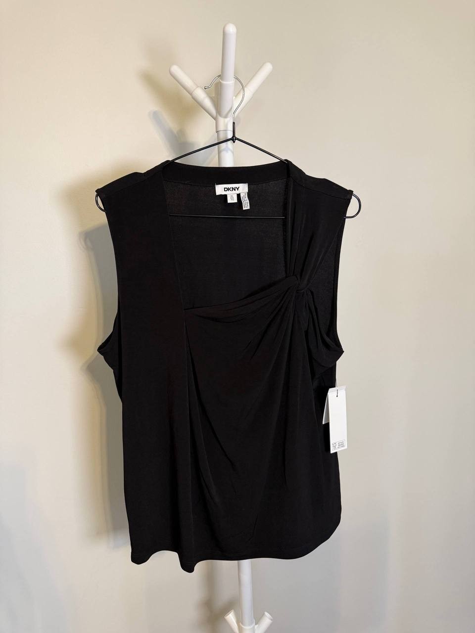 DKNY Asymmetrical‑Neck Sleeveless Top – Size XL – NWT – $69