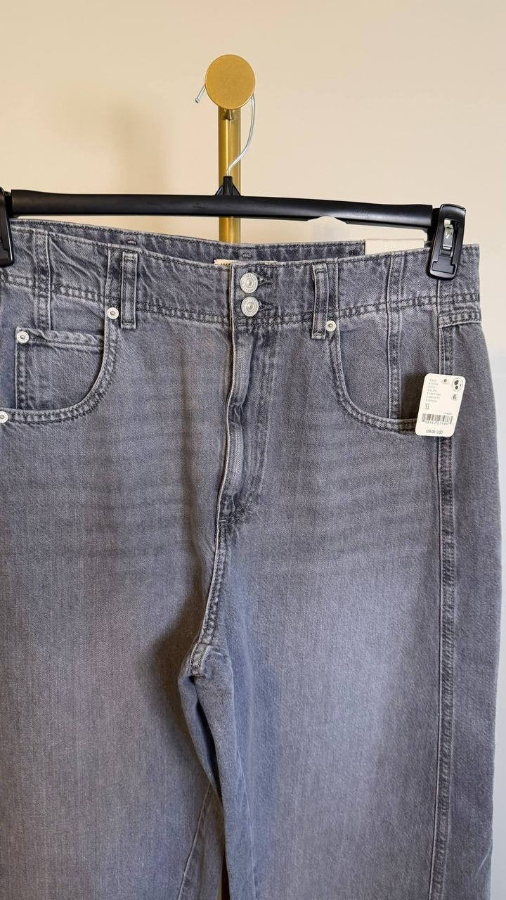 Free People We The Free Aster Seamed Straight-Leg Jeans High Rise 31 $98 NWT