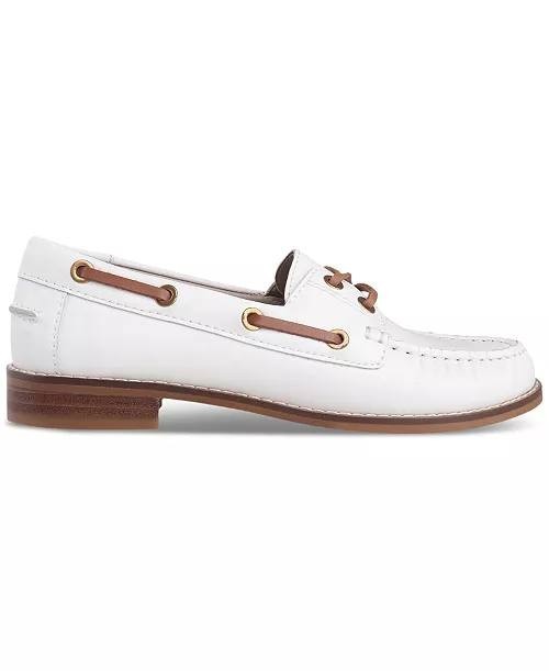 Giani Bernini Lylaa Loafers 7.5M White Leather Boat Shoe Slip‑On NIB msrp$99.50