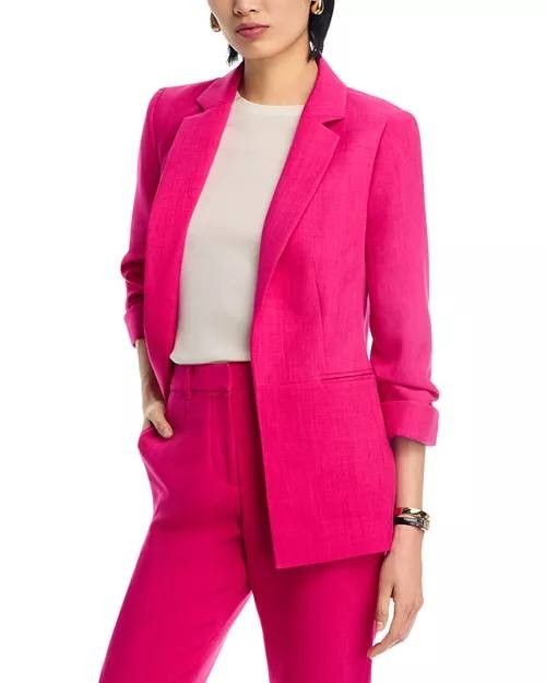 Tahari Women’s Single‑Button Blazer Pink Fuchsia Size 16 $148 NWT