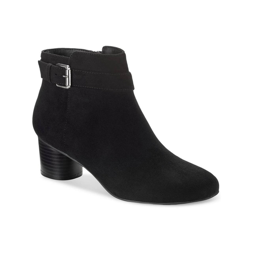 Style & Co Ariel Faux Suede Zipper Booties Black 9.5M Man‑Made $80 NWB