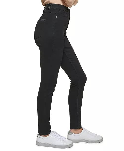 Calvin Klein Women's High-Rise Skinny Jeans Black Denim Stretch Size 26