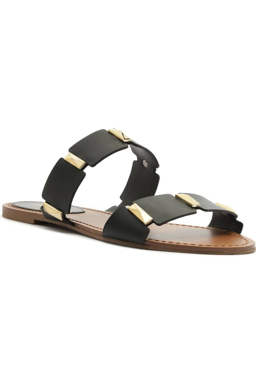 Arezzo  Slide  Sandals  Black  8.5B  New  $79
