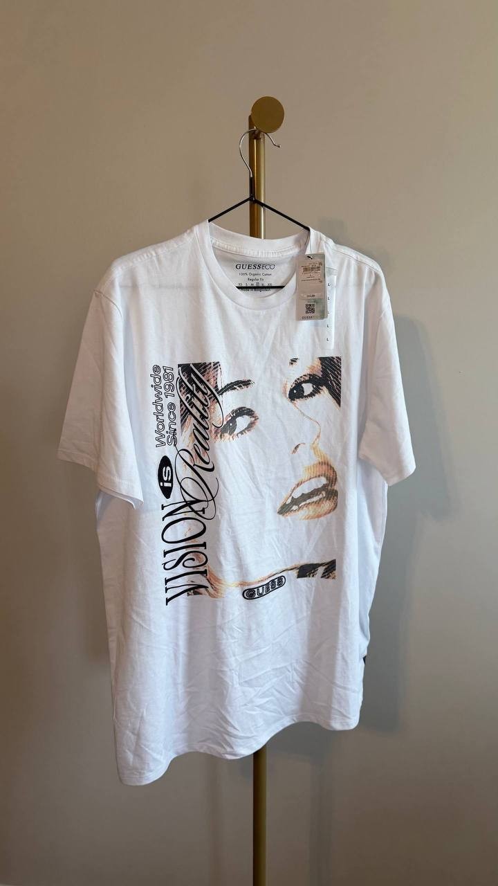 Guess Eco Men’s “Vision Is Reality” Graphic T‑Shirt L $44 NWT