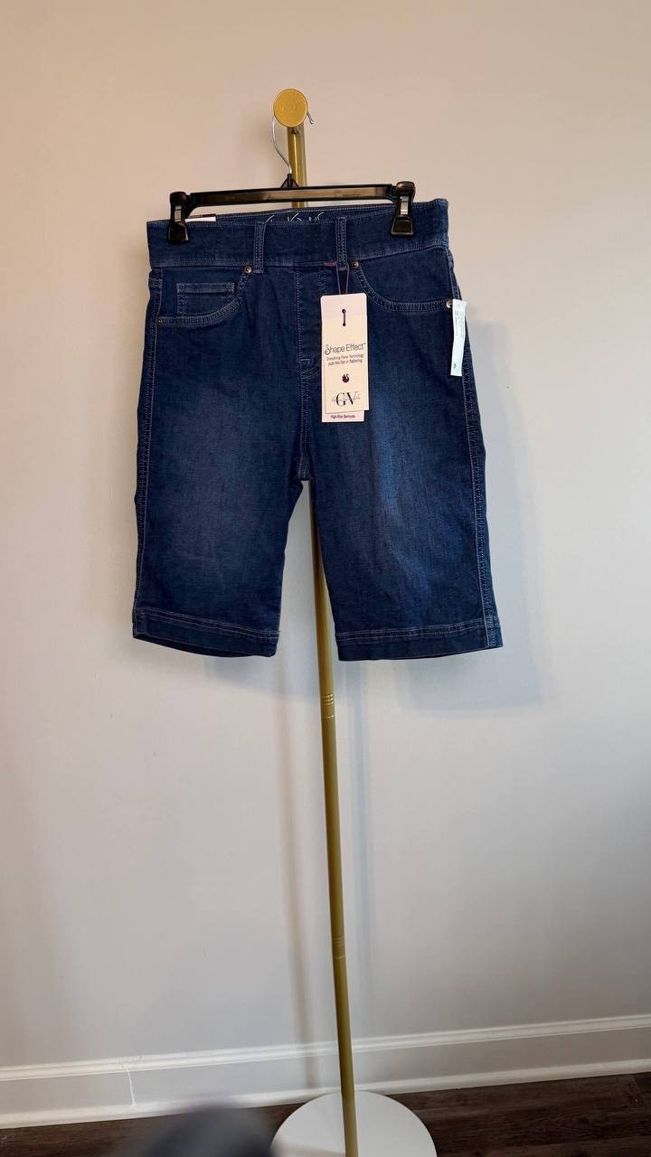 Gloria Vanderbilt Women’s High‑Rise Shorts Metz 4 NWT $48