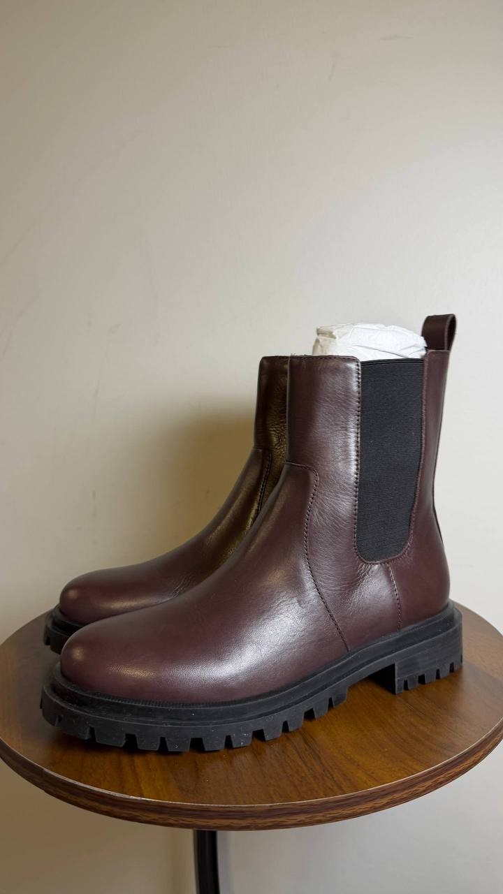 Arezzo Brown Leather Boots 5.5B NIB MSRP $139