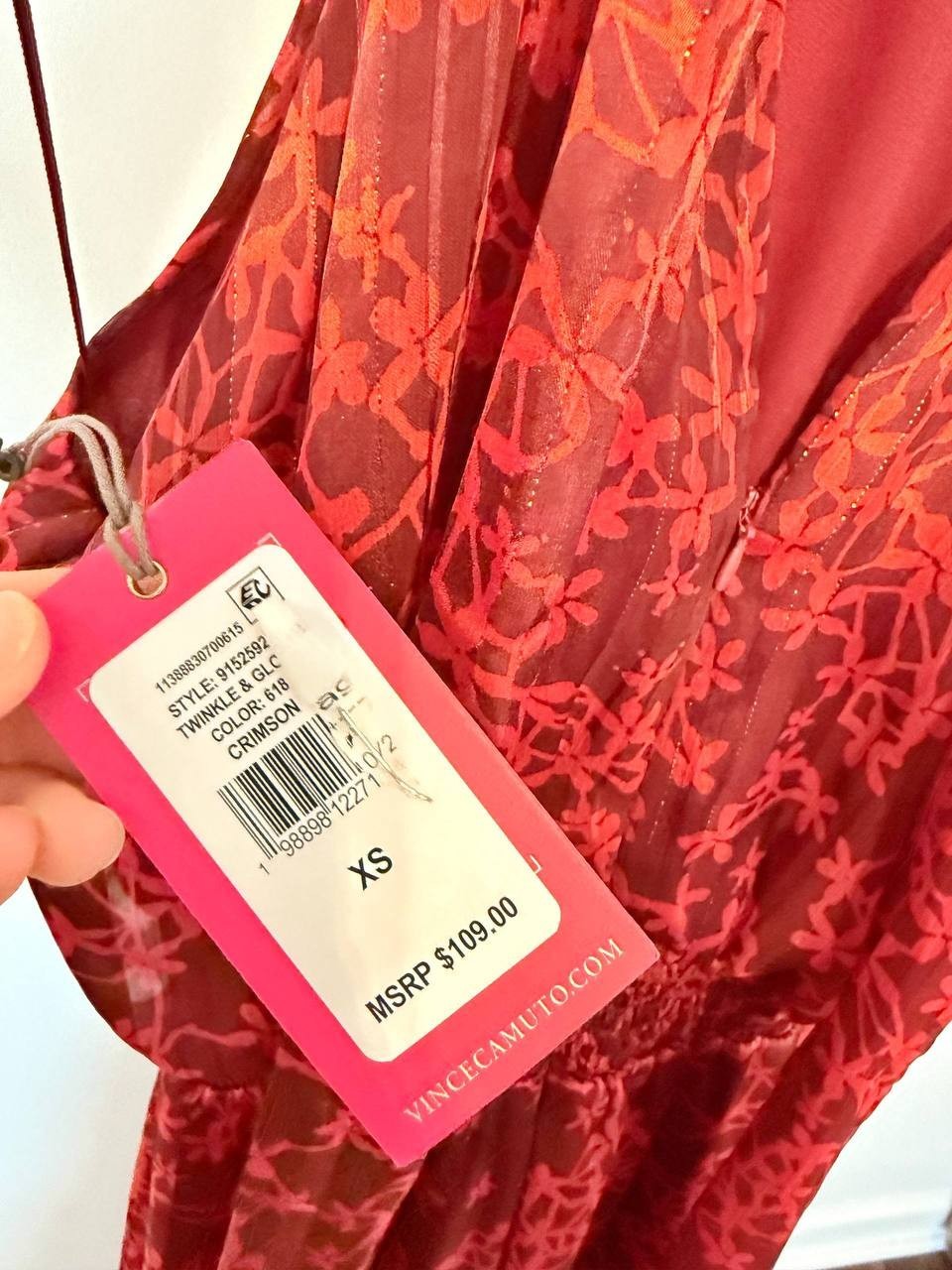 Vince Camuto Smocked Jumpsuit – Size XS – NWT – $109