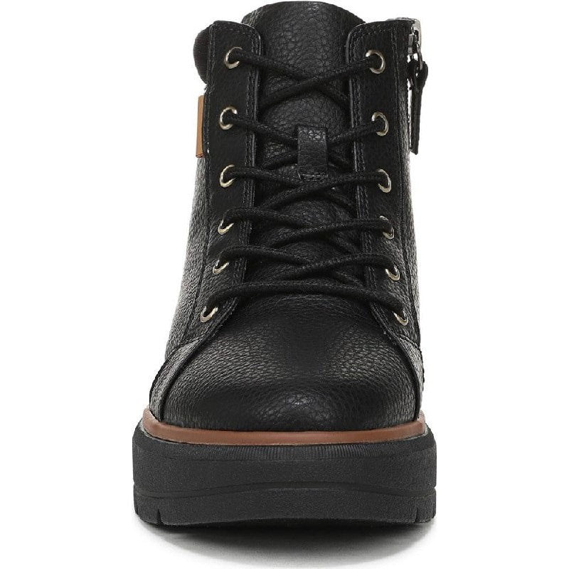 Dr. Scholl’s Nice Day Max Alpine Boots 7M Black Faux Leather Wedge NIB msrp$125
