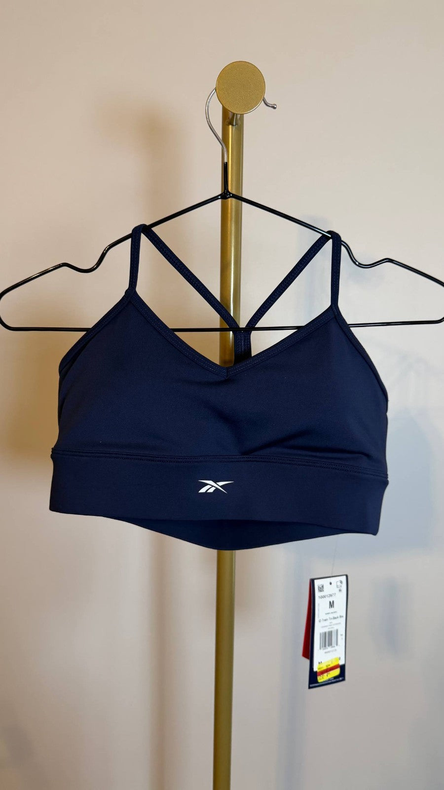 Reebok Women’s Core Strappy Bra Medium Support Navy $35 NWT