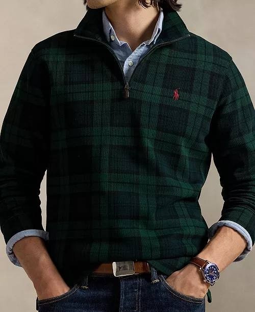 Polo Ralph Lauren Big & Tall Estate‑Rib Quarter‑Zip Pullover Green 3XB NWT $145