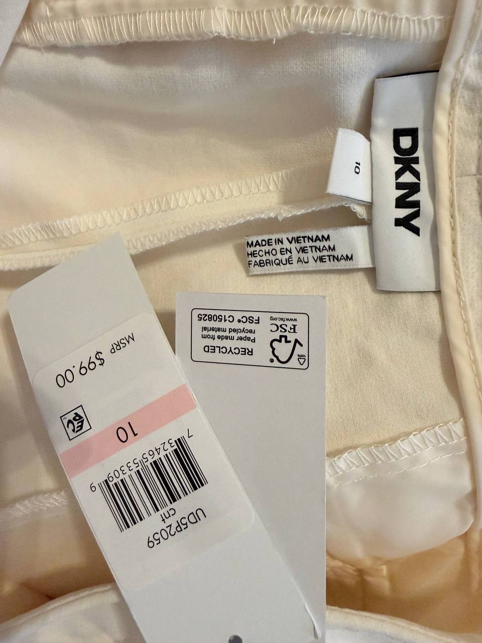 DKNY Pleated Straight‑Leg Cuffed Cropped Pants – Size 10 – NWT – MSRP$99