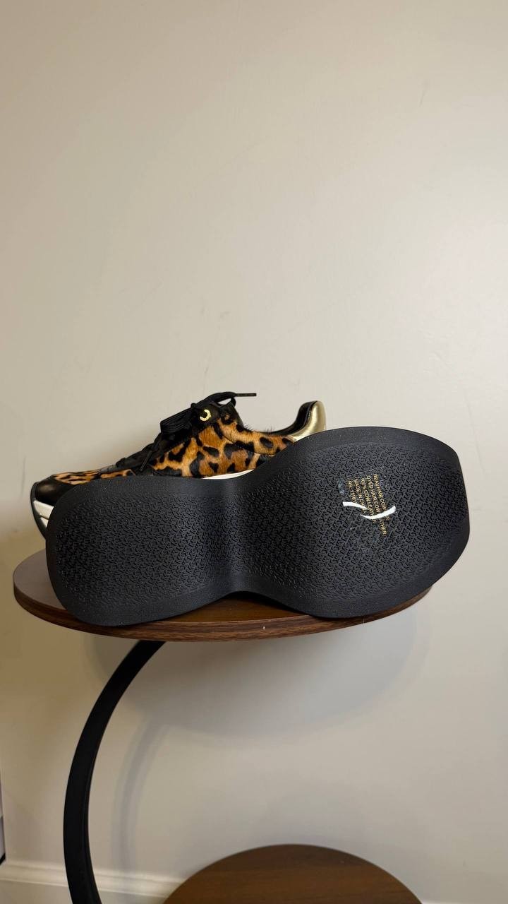 Michael Michael Kors Leopard Leather/Calf Hair Trainers 8M New in Box MSRP $195