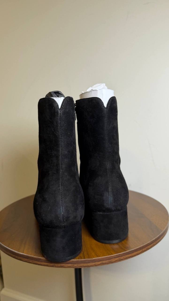 Nine West Black Suede Ankle Booties 11M New in Box MSRP $149