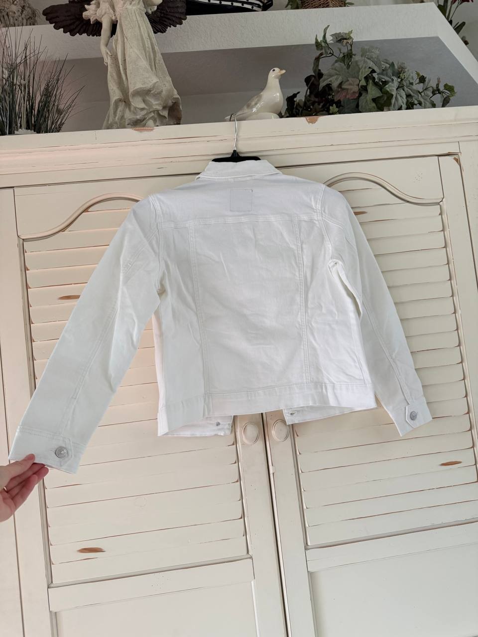 Gloria Vanderbilt Jacket PS Vintage White Amanda Embroidered Denim NWT MSRP $79
