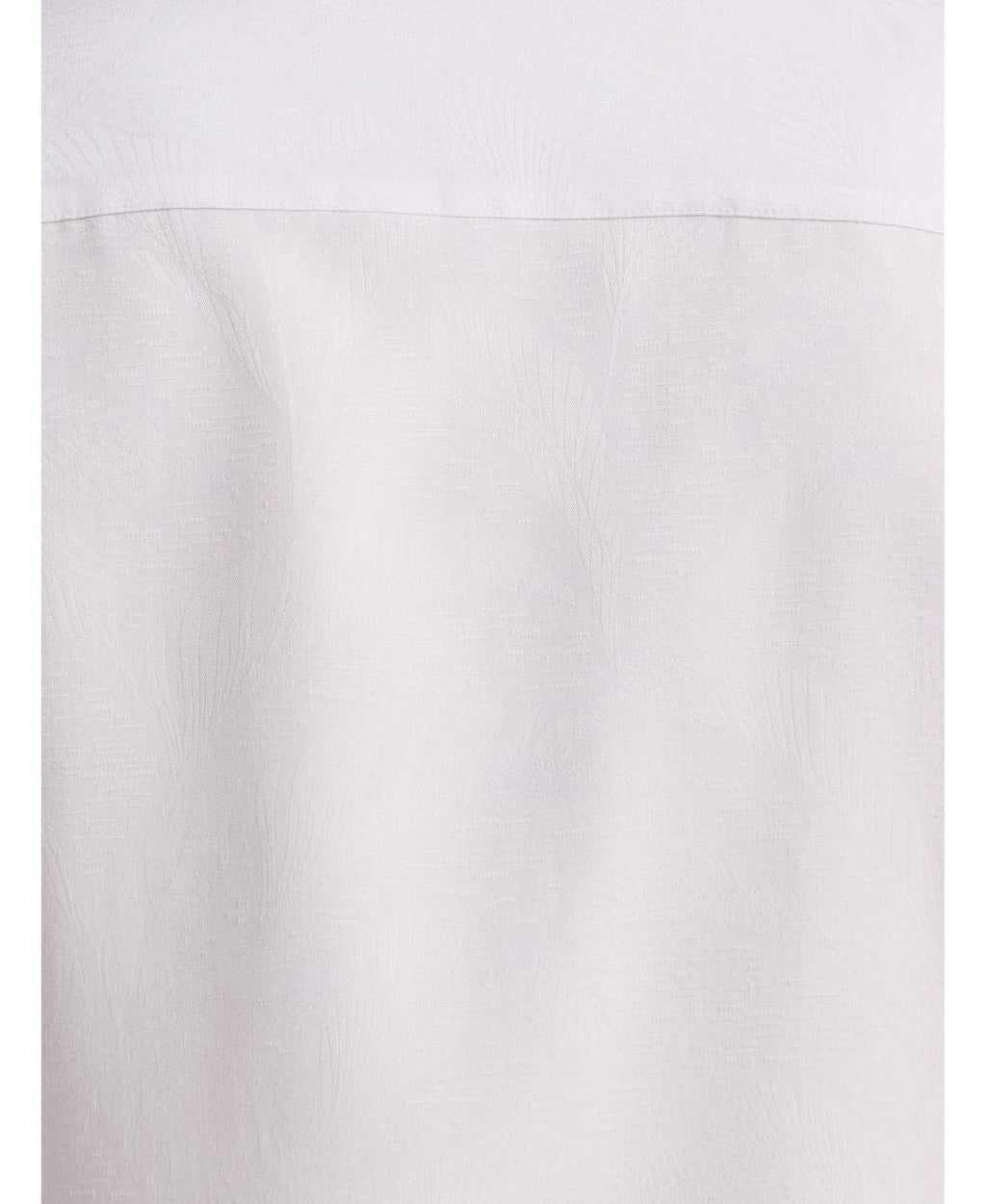 Cubavera Men’s Palm Print Jacquard Shirt White XXL $80 NWT Damaged