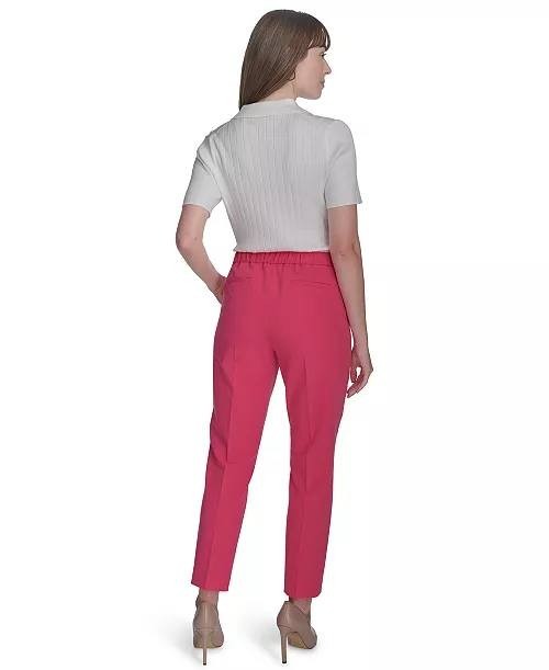 Tommy Hilfiger Sloane Mid‑Rise Slim Ankle Pants Rosette 0 NWT $99