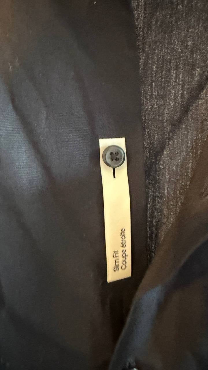 Calvin Klein Men’s Slim‑Fit Long‑Sleeve Button‑Front Shirt Black M $99 NWT