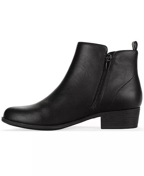 Style & Co Aidenn Block Heel Booties Black 8M Man‑Made $79.90 NWB