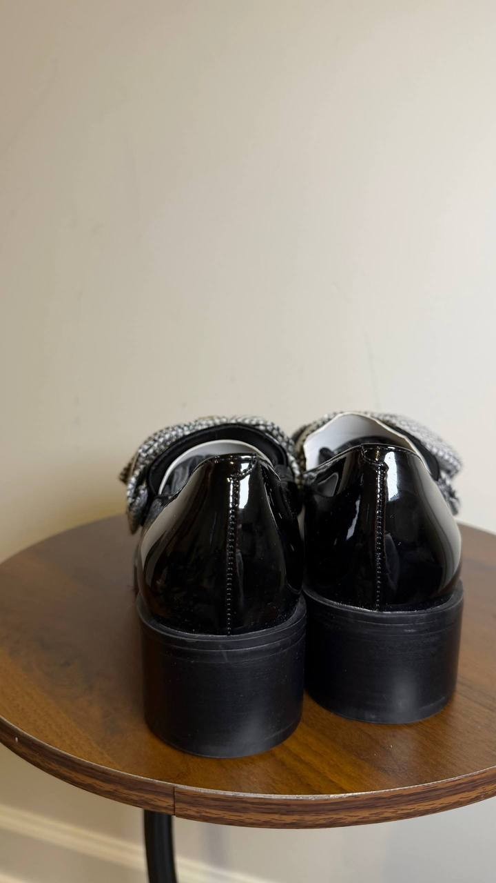 Karl Lagerfeld Slip-On Loafers Black/White Leather Size 11 New in Box $169