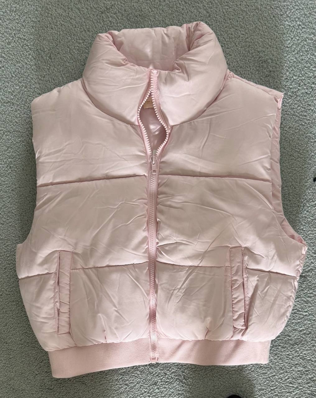 Madden Girl Juniors Zip-Up Puffer Vest Gray Sleeveless Jacket Lightweight