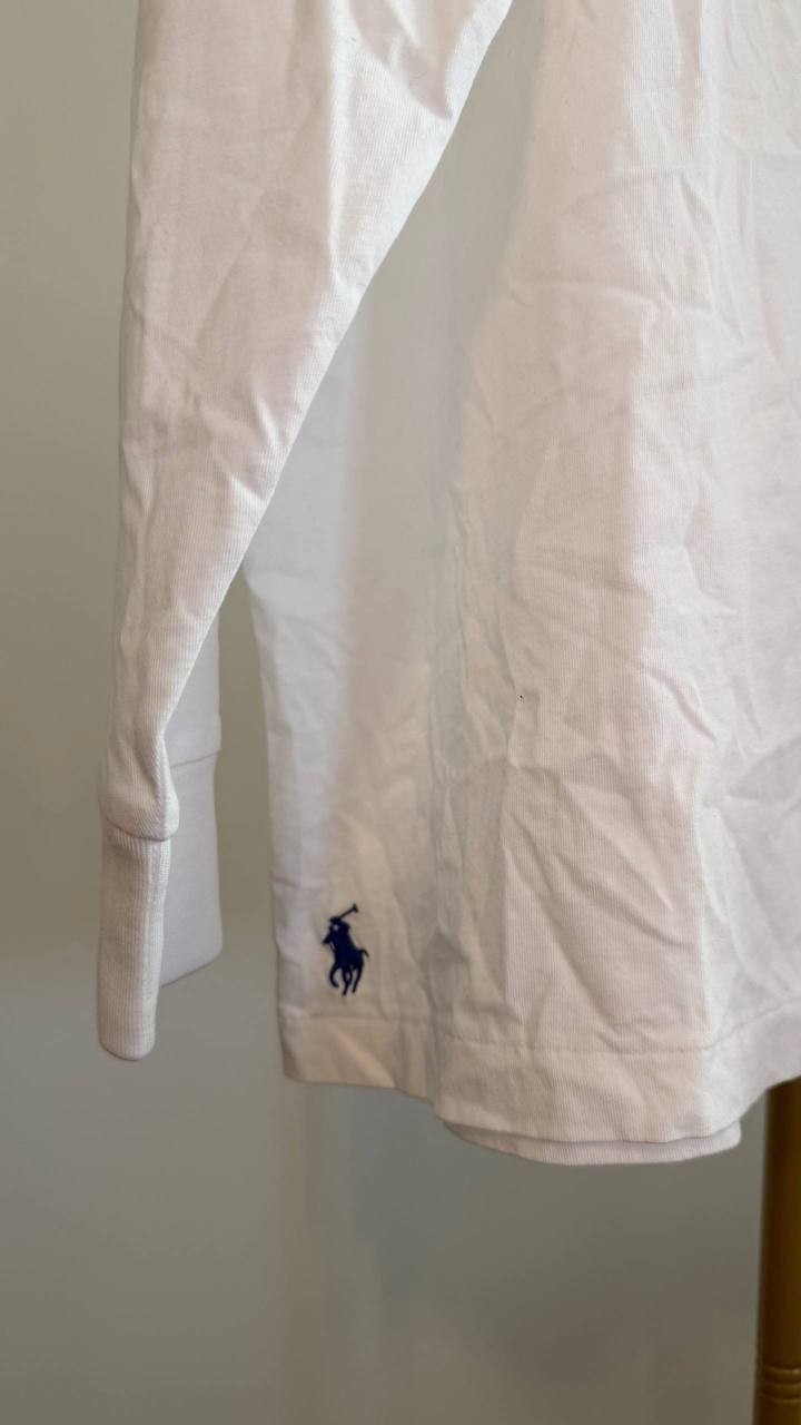 Polo Ralph Lauren Big & Tall Logo Jersey Long Sleeve T‑Shirt White XLT NWT