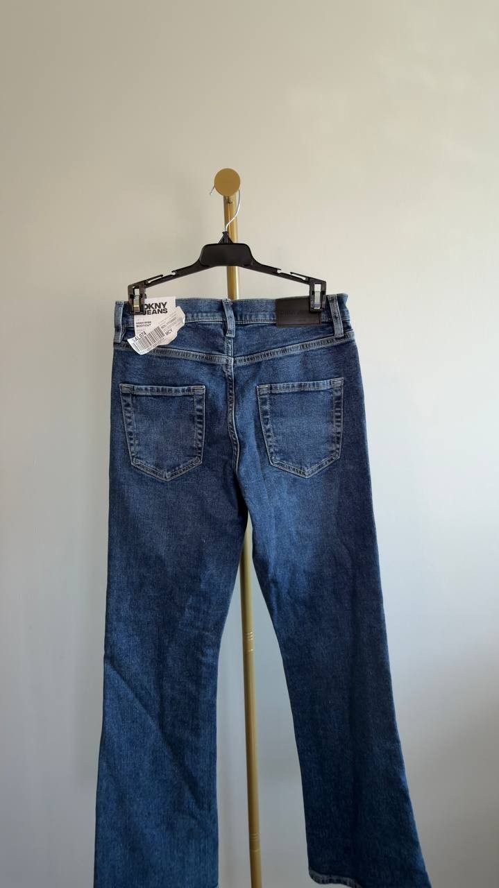 DKNY Jeans Side Studded High‑Rise Bootcut Jeans Cobble Hill 27 NWT $129