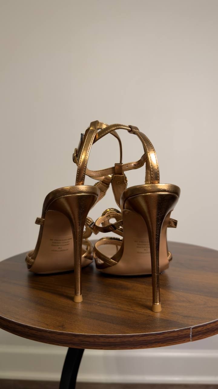 Steve  Madden  High  Heel  Sandals  Bronze  7  New  $139
